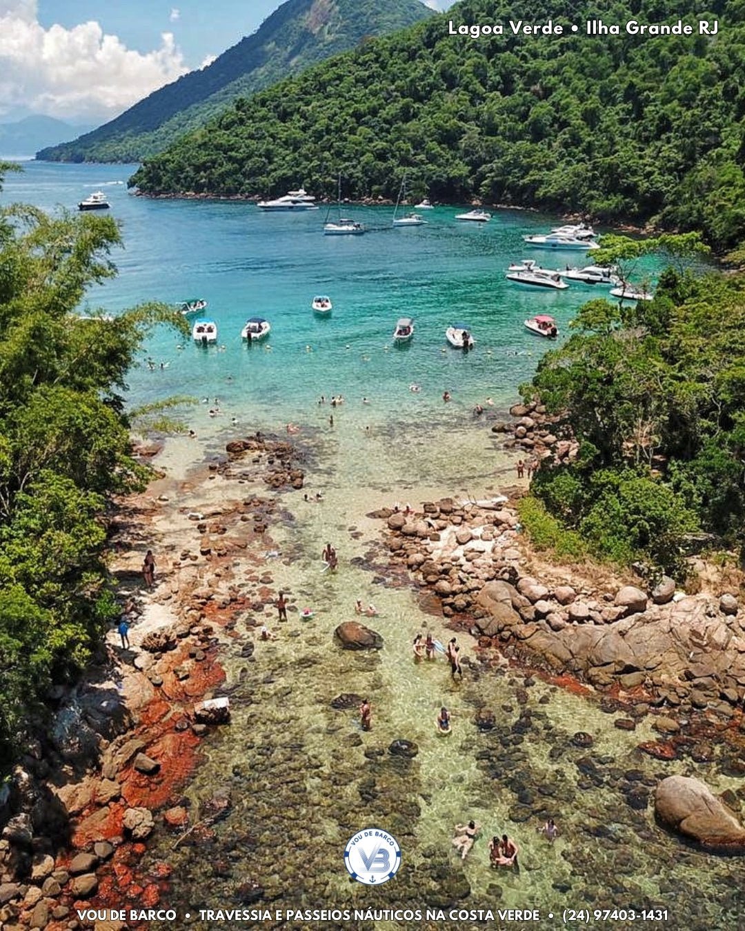 Lagoa Verde — passeio Meia Volta em Ilha Grande