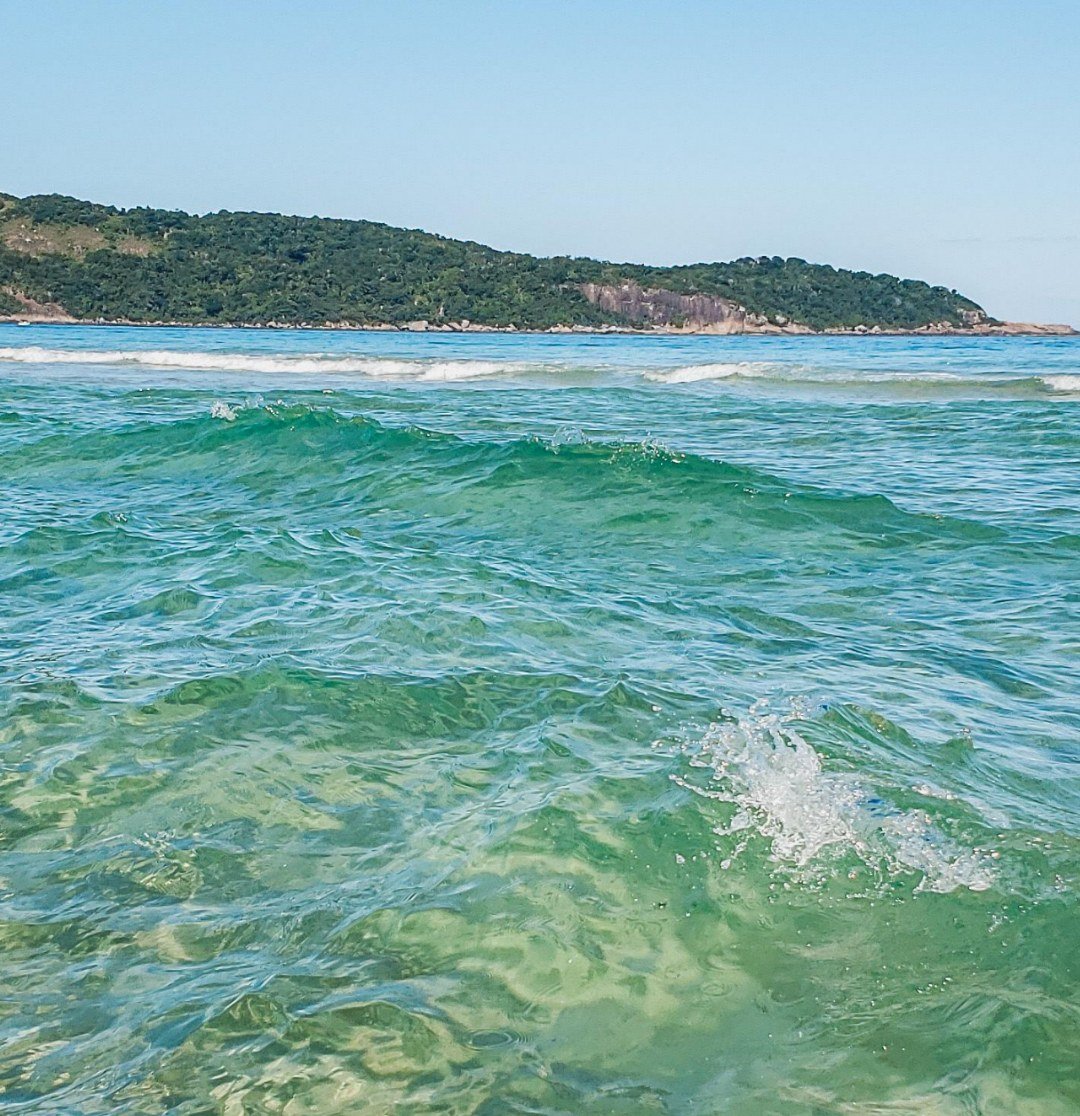 Águas cristalinas de Ilha Grande em um passeio de barco